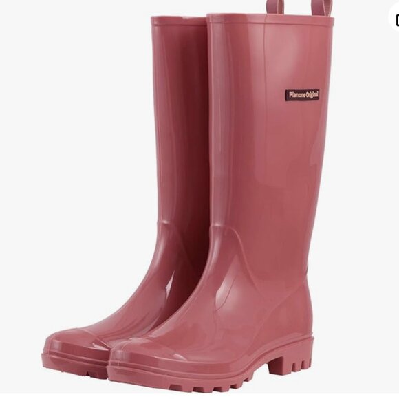 Tall Waterproof Rain Boots in Hawthorn Red - Picture 2 of 6